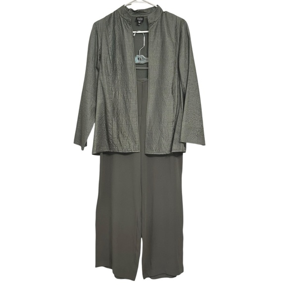 🔥HOST PICK🔥 Eileen Fisher Green Blazer and Pants Set PM - Picture 2 of 11